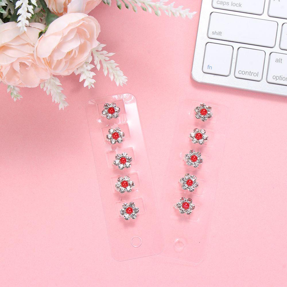 ROSE Set 10 Trâm Cài Tóc Hình Bông Hoa Đính Đá Xinh Xắn Dành Cho Cô Dâu