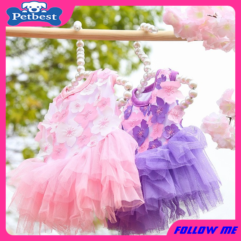 Váy hoa anh đào dễ thương xinh xắn cho thú cưng