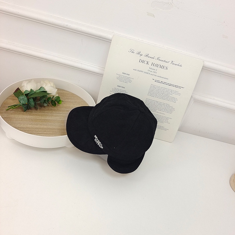 Nón kết len lông cừu vành ngắn che tai chống lạnh phong cách retro thời trang thu đông