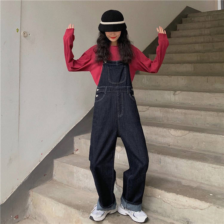 Yếm Bò Dáng Dài Dáng Suông UNISEX Cho Nam Nữ Có Size - Màu Xanh Đậm | BigBuy360 - bigbuy360.vn