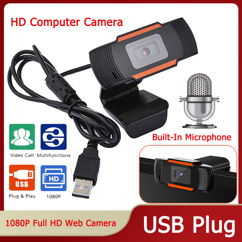 Webcam Hd 1080p Kèm Mic Có Thể Xoay Tiện Dụng Cho Máy Tính