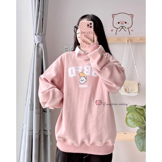 Áo sweater mẫu mới màu hồng ruốc năm 2021