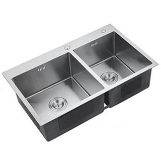 Chậu rửa bát Kèm Vòi chuẩn inox KOREA/JAPAN Đúc 2 hố cân
