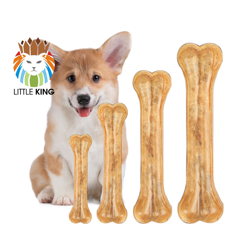 Xương da bò cho chó gặm kích cỡ 15cm*2 cái giúp làm sạch răng, răng chắc khỏe Little King pet shop