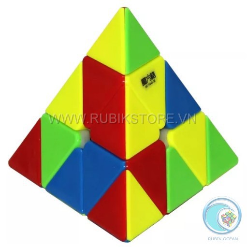 [FREESHIP] Đồ chơi Rubik QiYi Pyraminx Stickerless không viền - Rubik Ocean [SHOP YÊU THÍCH]