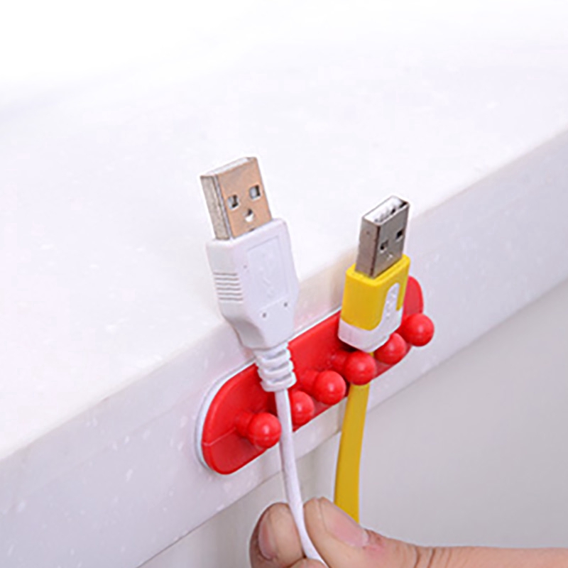 2pcs Clip Clamp Cable With Adhesive Jp5