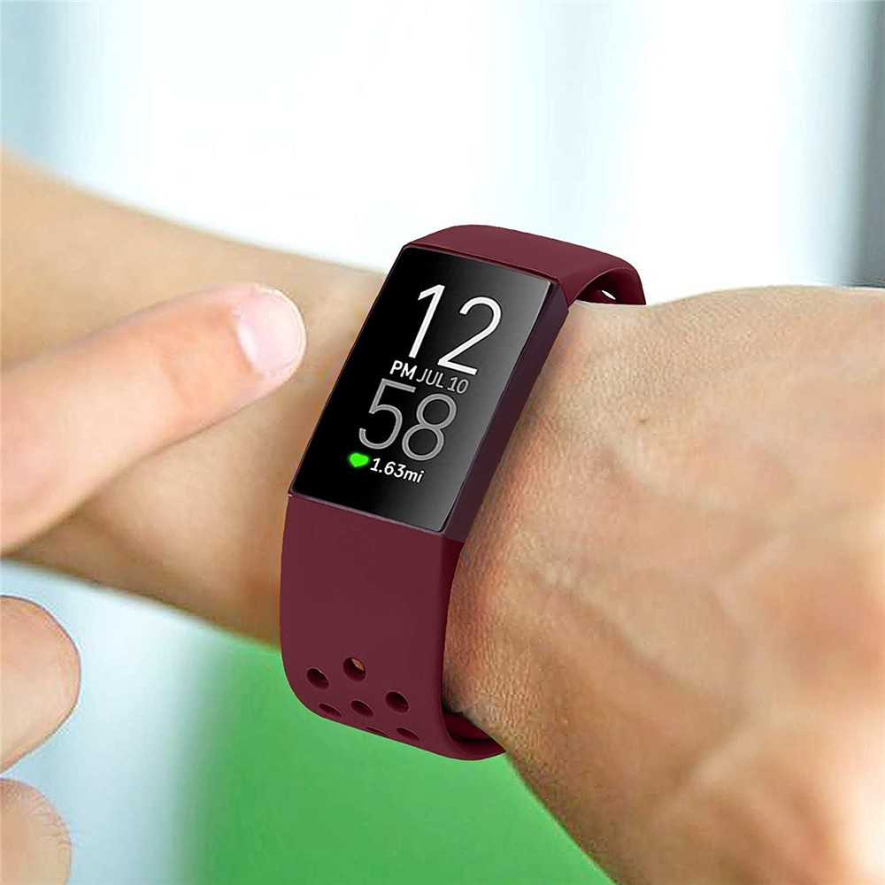 Dây đeo silicone mềm thoáng khí cho đồng hồ thông minh Fitbit Charge 4/Charge 3