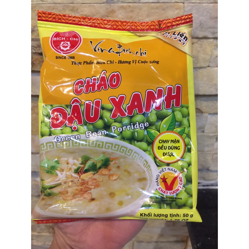 COMBO 10 GÓI CHÁO ĂN LIỀN ĐẬU XANH VINA BÍCH CHI (DÙNG CHAY MẶN ĐỀU ĐƯỢC)