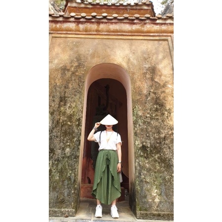 quần harem alibaba màu xanh bộ đội 2hand