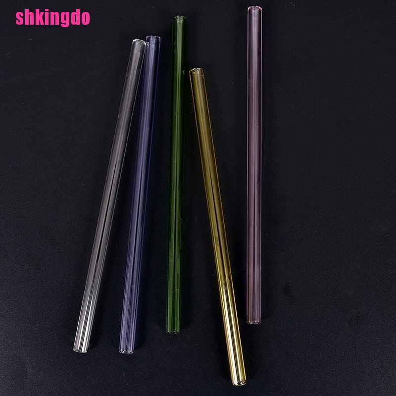 Ống hút thủy tinh thẳng có thể tái sử dụng 5 màu dùng cho tiệc cưới/sinh nhật