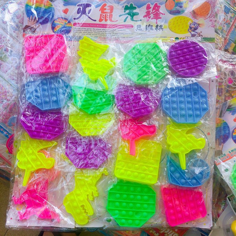 sỉ vỉ pop it ,vỉ đồ chơi thông minh có bé giúp giảm căng thẳng vỉ 20 chiếc