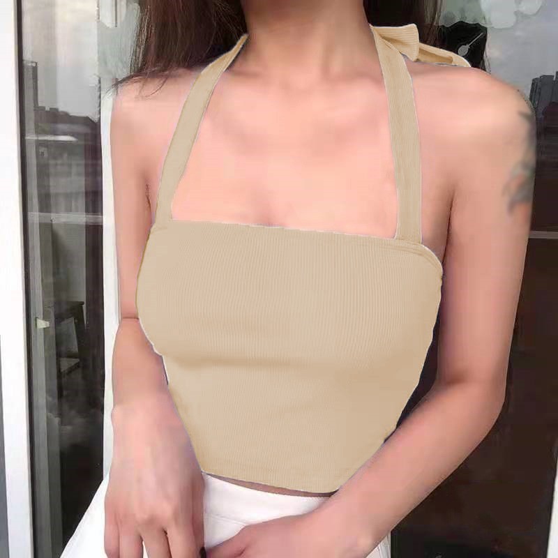 Áo Hai Dây Màu Trơn Thời Trang Mùa Hè Cho Nữ