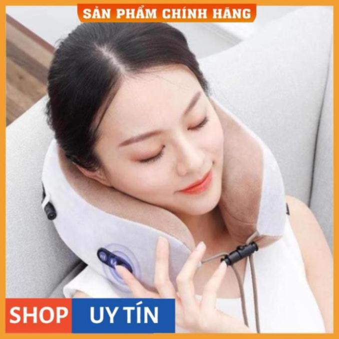 Gối Massage Vòng Cổ Chữ U 360 Đa Năng - Hỗ Trợ Mát Xa Vùng Cổ Vai Gáy - Gối Massage Cổ Nhật Bản