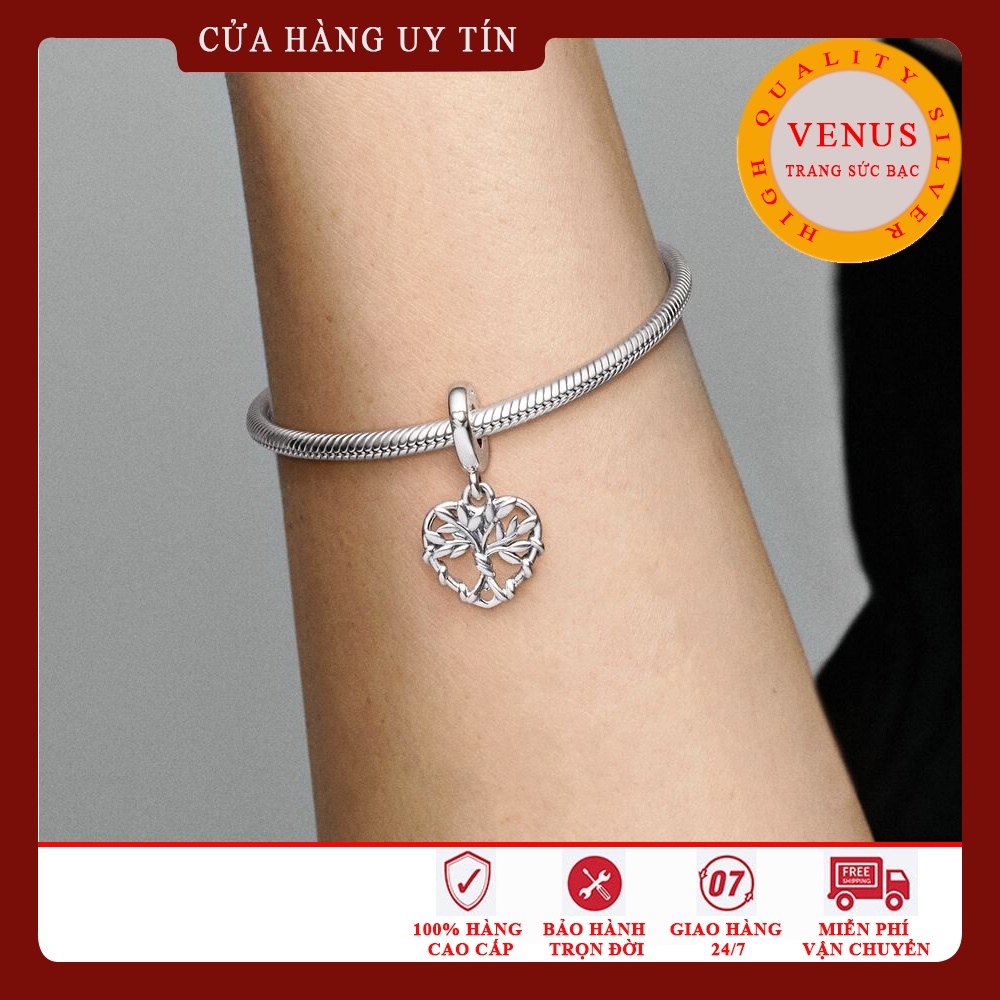 Treo tim cây gia đình- Trang sức bạc Venus