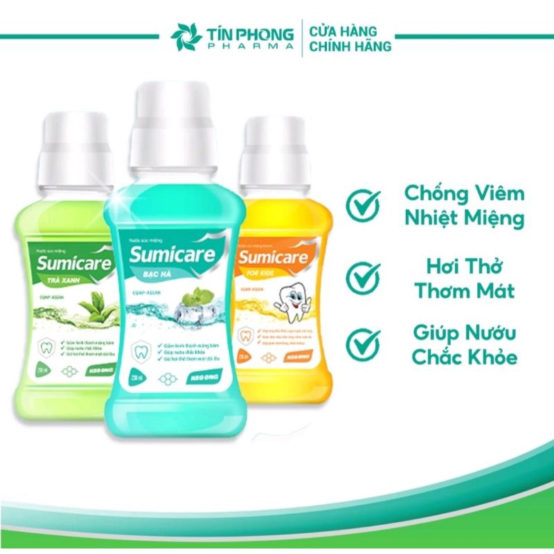 Nước súc miệng Sumicare ⚡ Tặng quà ⚡ Giúp diệt khuẩn, giảm hôi miệng, hơi thở thơm mát