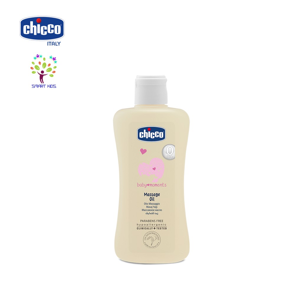 Dầu mát-xa chiết xuất cám gạo 0M+ Chicco 200ml