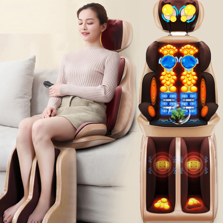 Ghế massage toàn thân hồng ngoại ghê mát xa hỗ trợ trị liệu masage 3d các vùng cơ bản -  Bảo hành 3 năm