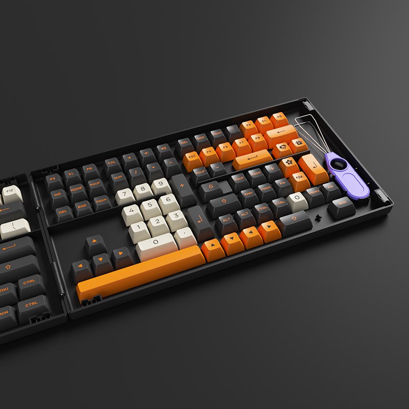 [Mã 44ELSALE2 giảm 7% đơn 300K] Set keycap AKKO Carbon Retro (PBT Double-Shot/ASA profile/158 nút)