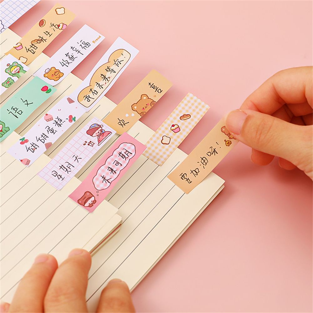 Set 120 giấy ghi chú tự dính họa tiết động vật dễ thương nhiều màu sắc