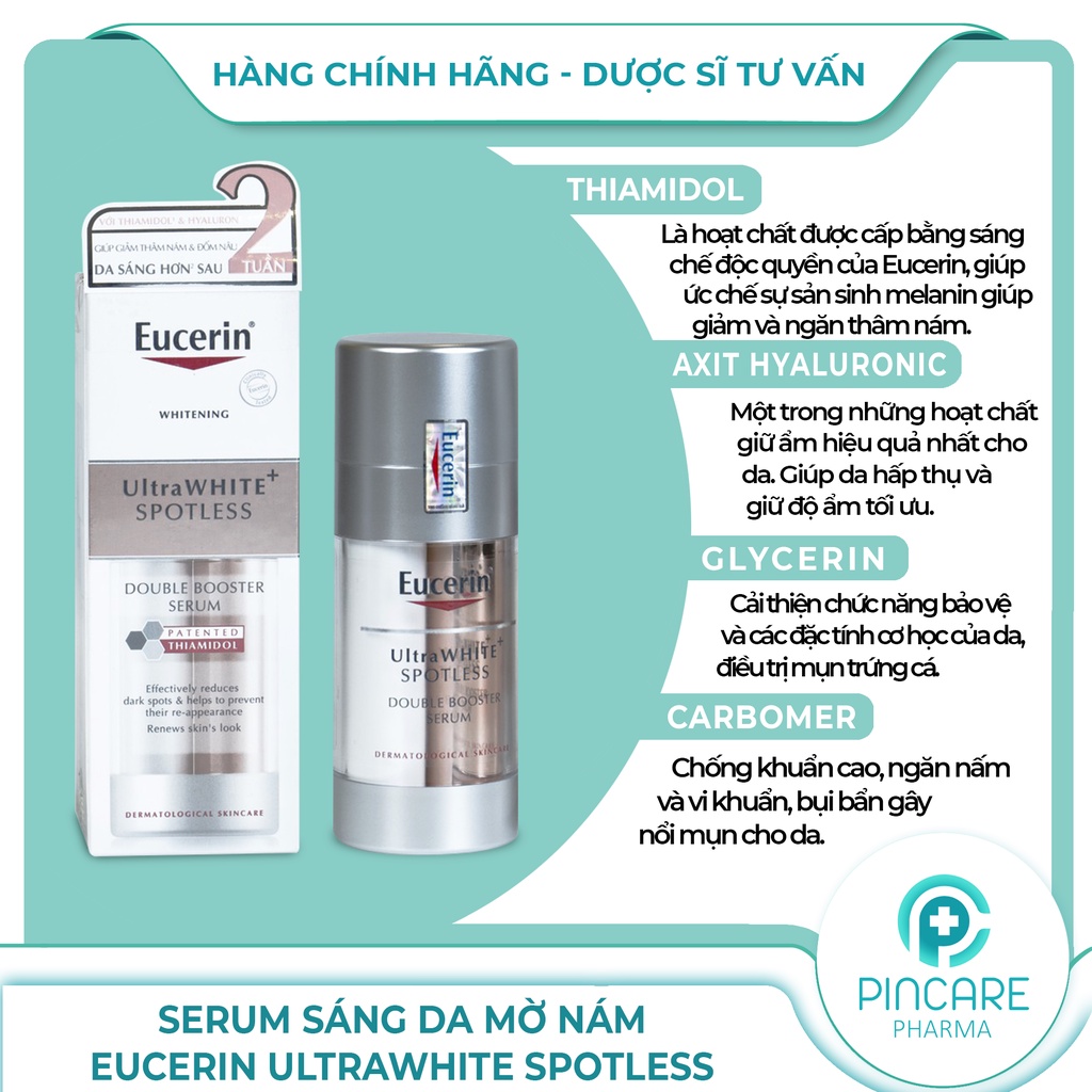 Serum dưỡng sáng da Eucerin UltraWHITE+ Spotless Double Booster 30ml - Hàng chính hãng - Nhà thuốc PinCare