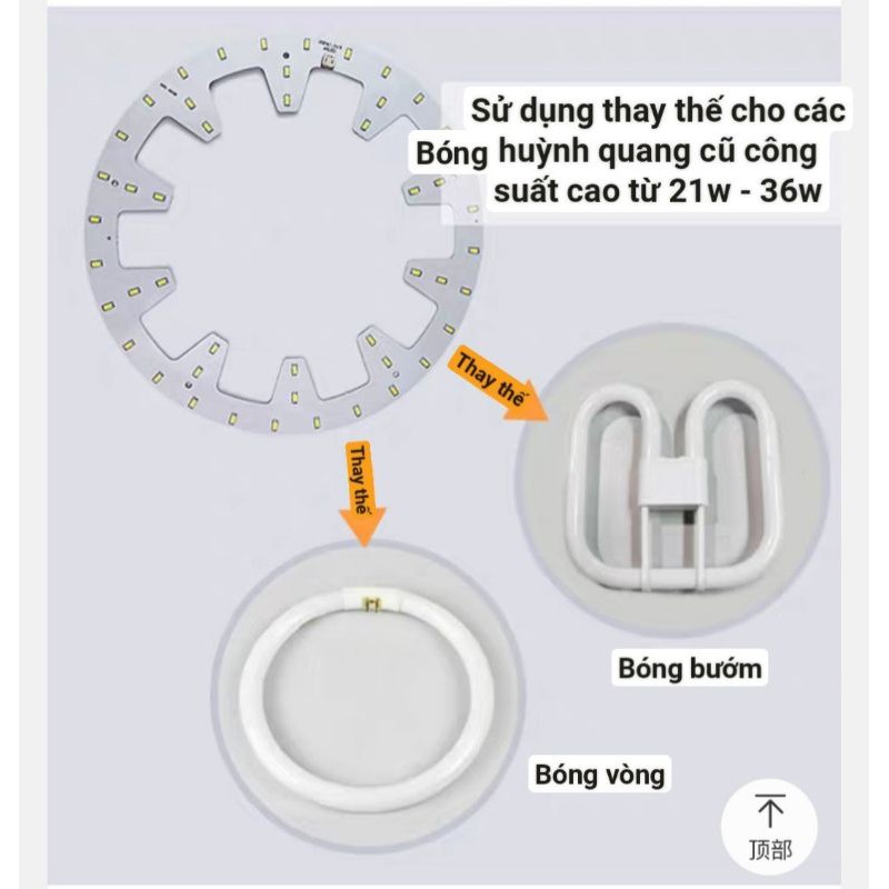 (Ảnh thật ) BÓNG VÒNG LED CHO MÂM ỐP TRẦN CÔNG SUẤT 12W-18W SỬ DỤNG THAY THẾ CHO BÓNG HUỲNG QUANG KIỂU CŨ
