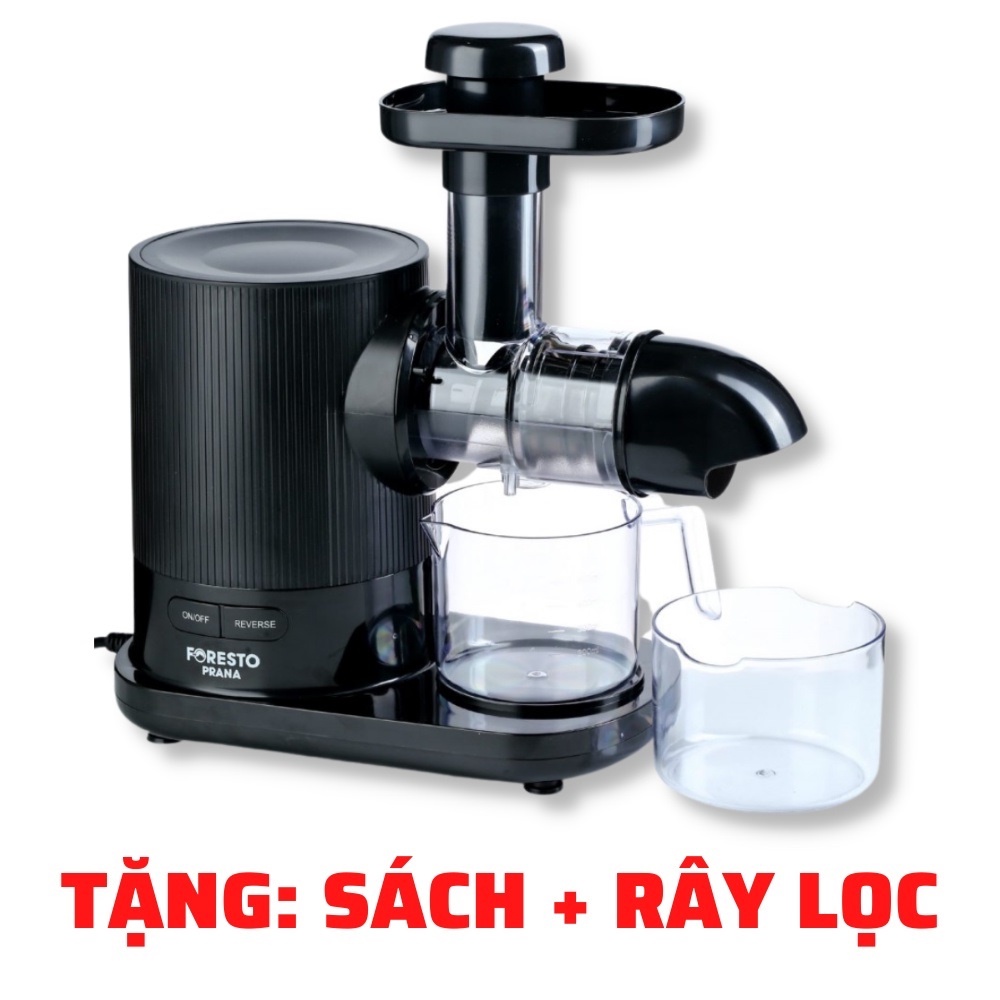 Máy Ép Chậm chính hãng Foresto Prana - Ép Rau Hoa Quả không lo kẹt Bã, Dễ Vệ Sinh