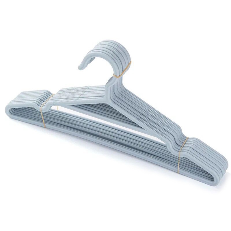 Set 10 Móc Phơi Quần Áo Chống Trượt Có Rãnh Tiện Dụng