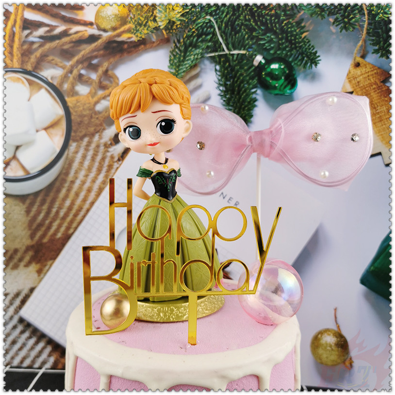 Disney ♦ Trang trí bánh kem ♦ 1 búp bê công chúa Aisha/ Anna để bàn trang trí