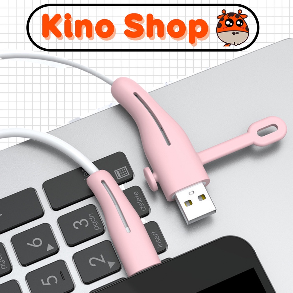 Bọc bảo vệ đầu sạc chống gãy đứt cáp sạc USB Iphone android cổng lightning type C KinoShop