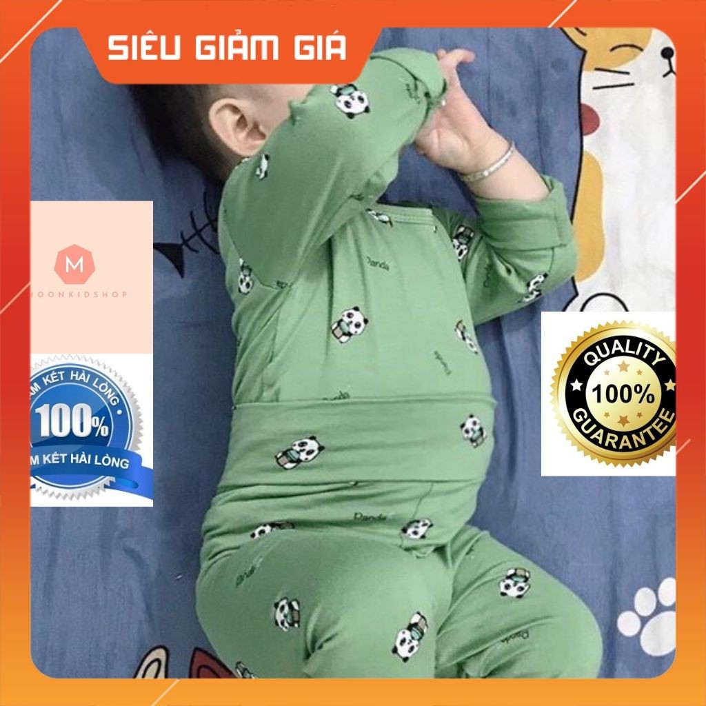 Bộ body MINKY dài tay cho bé 💖CAM KẾT VẢI ĐẸP 💖họa tiết gấu panda, cotton 100% hoàn tiền khi không ưng ý