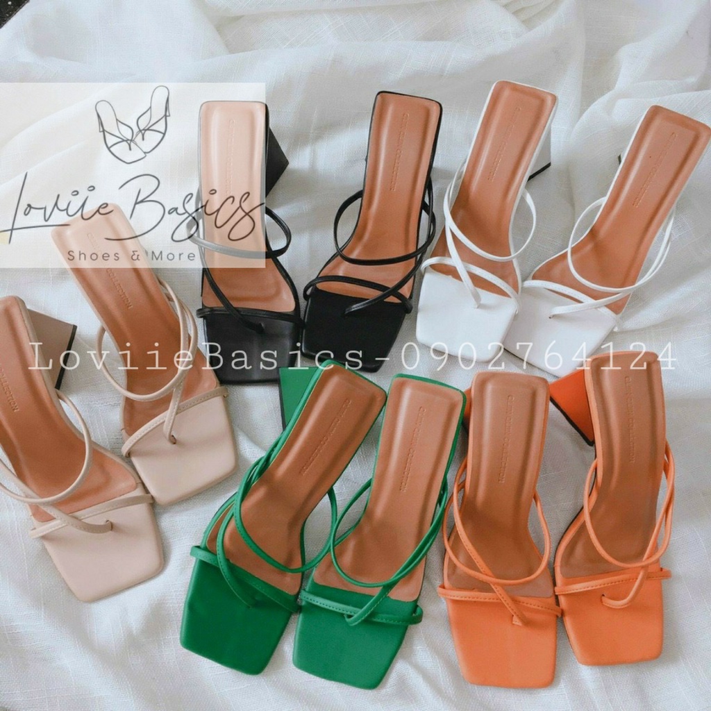 GUỐC NỮ LOVIIE BASICS - DÉP CAO GÓT QUAI NGANG DÂY MẢNH - D220308