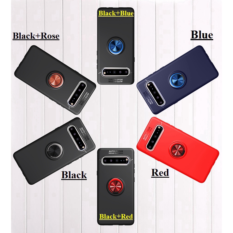 Ốp điện thoại TPU silicon mềm có nhẫn đỡ chống va đập toàn diện cho Samsung Galaxy S10 5G S10 Plus S10e