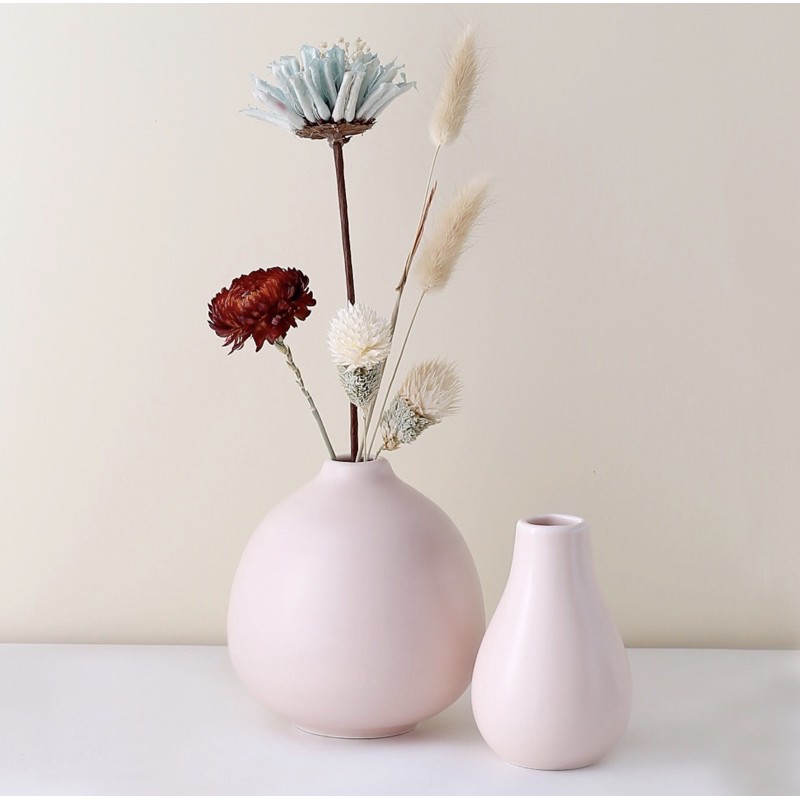 Bình bông gốm sứ phong cách tối giản Nhật Bản