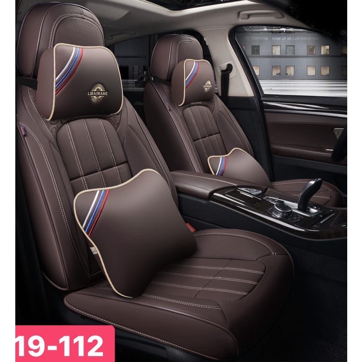 Bộ Áo Bọc Ghế-Đệm ghế  Ô TÔ 5 Chỗ 9D LBW ôm kín 360 Độ Chất Liệu Da PU Cao Cấp