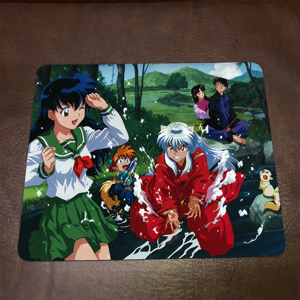 Lót chuột máy tính Anime InuYasha Wallpapers 1 Mousepad cao su êm ái. Nhận in theo yêu cầu