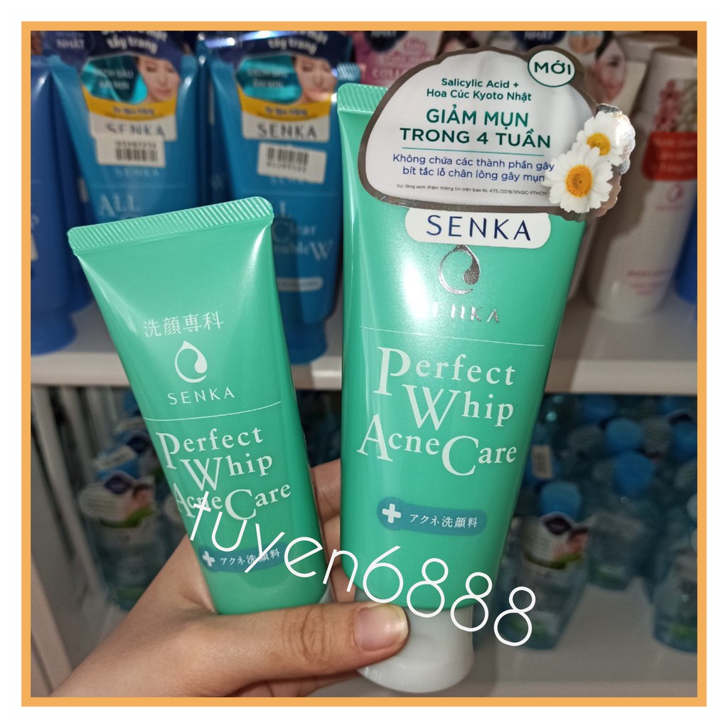 Sữa rửa mặt dành cho da mụn Senka perfect whip acne care