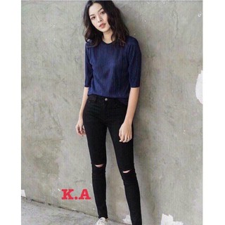 Quần Kaki Nữ Rách Gối