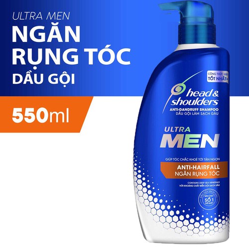 Dầu gội Head&Shoulders Ultramen Ngăn rụng tóc 550ml [date 6 tháng]