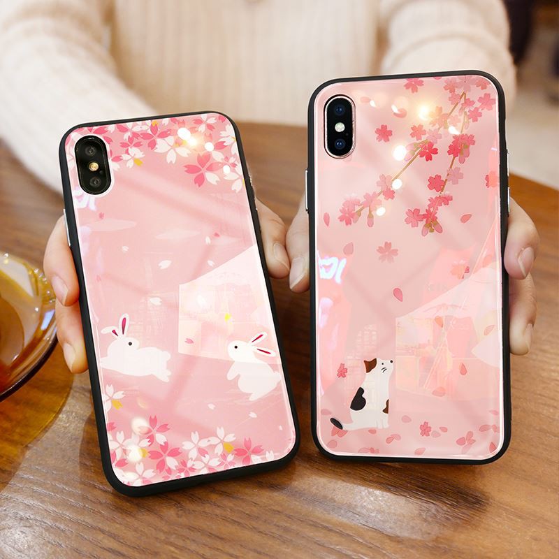 Ốp Lưng Kính Cường Lực Hoa Mùa Thu - A072