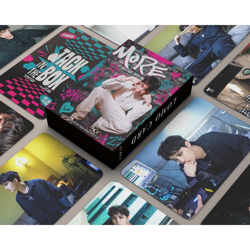 Set 55 Tấm Thẻ Ảnh Lomo In Hình Các Thành Viên Nhóm Nhạc Hàn Quốc J-Hope