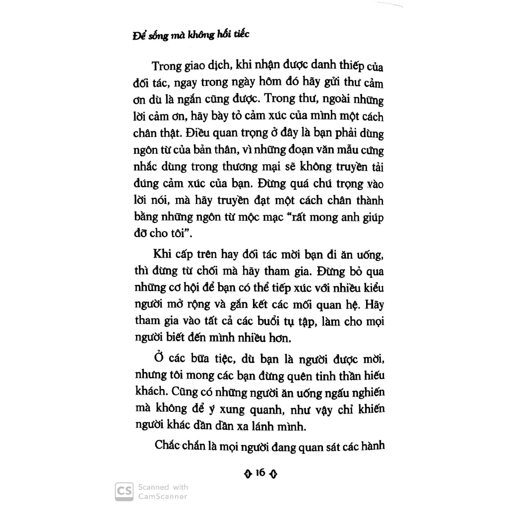 Sách - Để Sống Mà Không Hối Tiếc