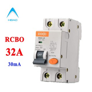 Cầu Dao chống giật , Chống rò , chống quá tải  RCBO DOBO 32A