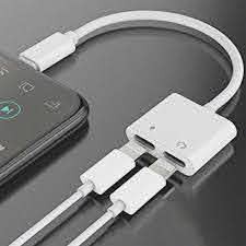 Jack - Cáp Chuyển Đổi và chia cổng 3.5 và Lightning Iphone 7, 7plus, 8, 8plus , X - Tai nghe ( không cần bật bluetooth)