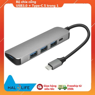Bộ chia 4 cổng USB3.0 + Micro B 5 trong 1 tiện lợi