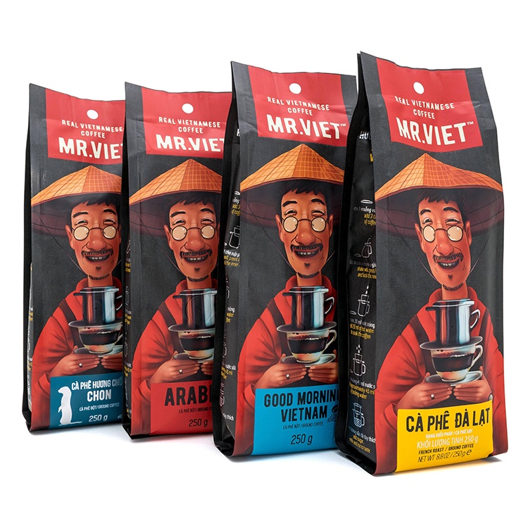 MR.VIET Good Morning Vietnam - Cà Phê Rang Xay Túi 250g (MR.VIET Good Morning Vietnam  - Ground Coffee 250g Bag) | BigBuy360 - bigbuy360.vn