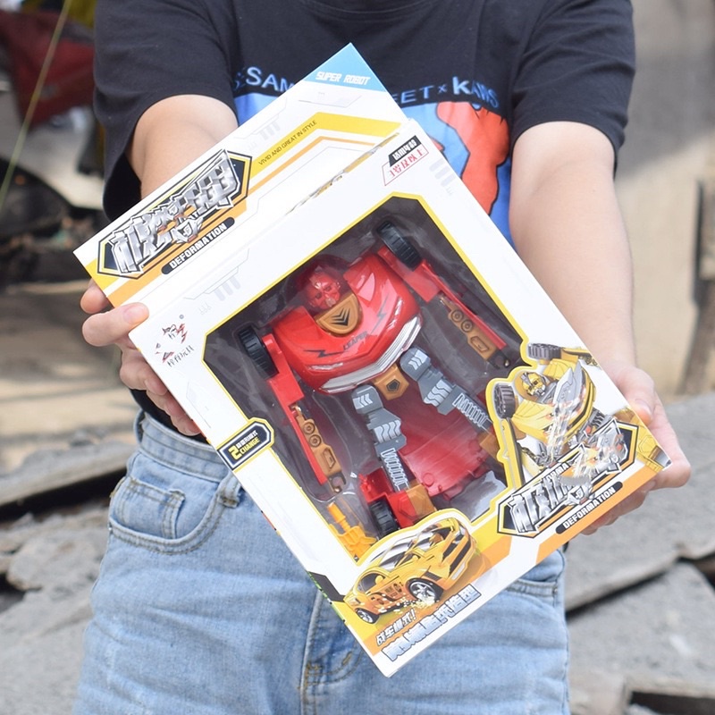 Đồ Chơi Robot Biến Hình - Đồ chơi ô tô biến hình robot 2 in 1 loại rẻ không dùng pin