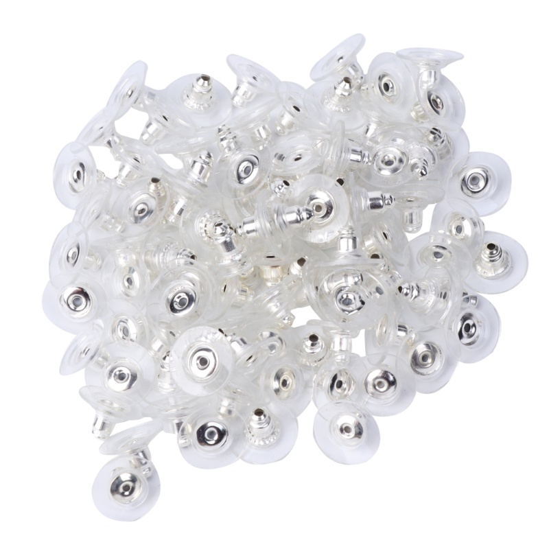 Set 100 chốt đuôi bông tai an toàn không gây dị ứng có miếng đệm mới