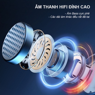 Tai nghe bluetooth gaming có mic Lightning TWS-02, Bass siêu mạnh, Độ trễ cực thấp, Có đèn LED - TẶNG KÈM TÚI ĐỰNG