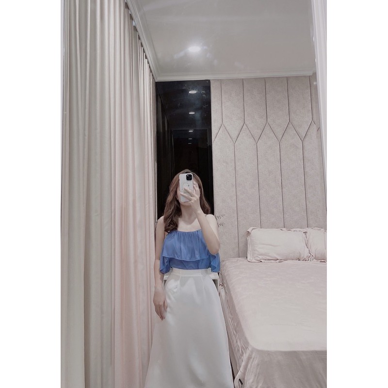 [Mã WASTCOOL giảm 15% tối đa 50K đơn 99K] BÁN SỈ SÉT ÁO XANH TRỄ VAI MIX CHÂN VÁY TRẮNG CHO NỮ | BigBuy360 - bigbuy360.vn