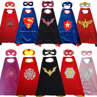 Halloween Áo Khoác Marvel Người Nhện Người Sắt Batman Captain America Trẻ Em Áo Choàng Áo Khoác Cosplay Trang Phục